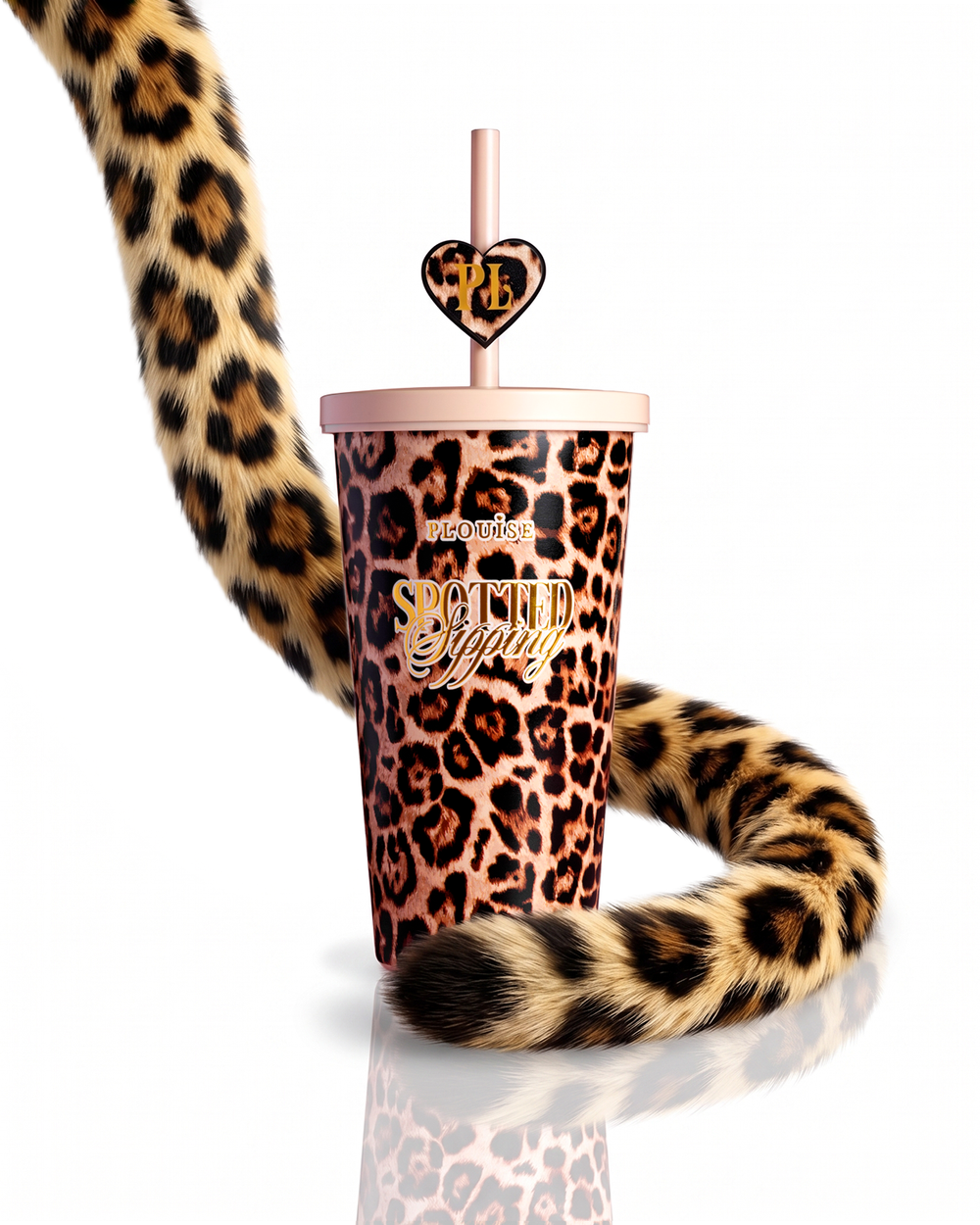 Cheetah Spotted Sipping 600ml rostfritt stål tumbler Cup