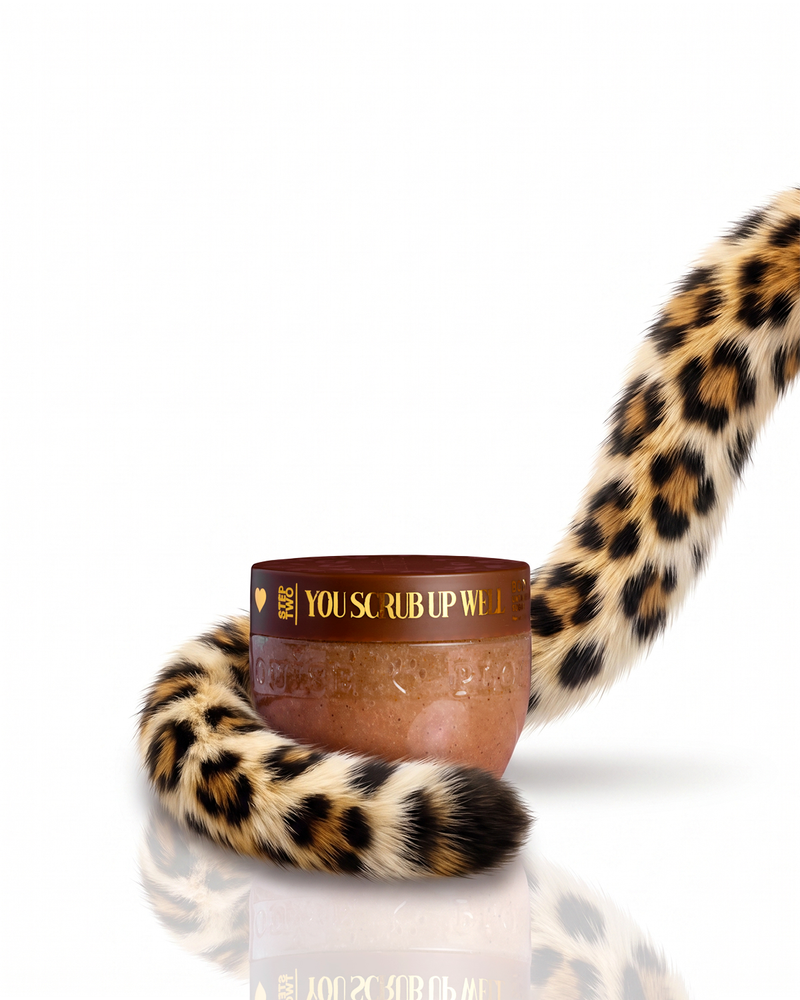 Cheetah You Scrub Up Well Socker Body Scrub