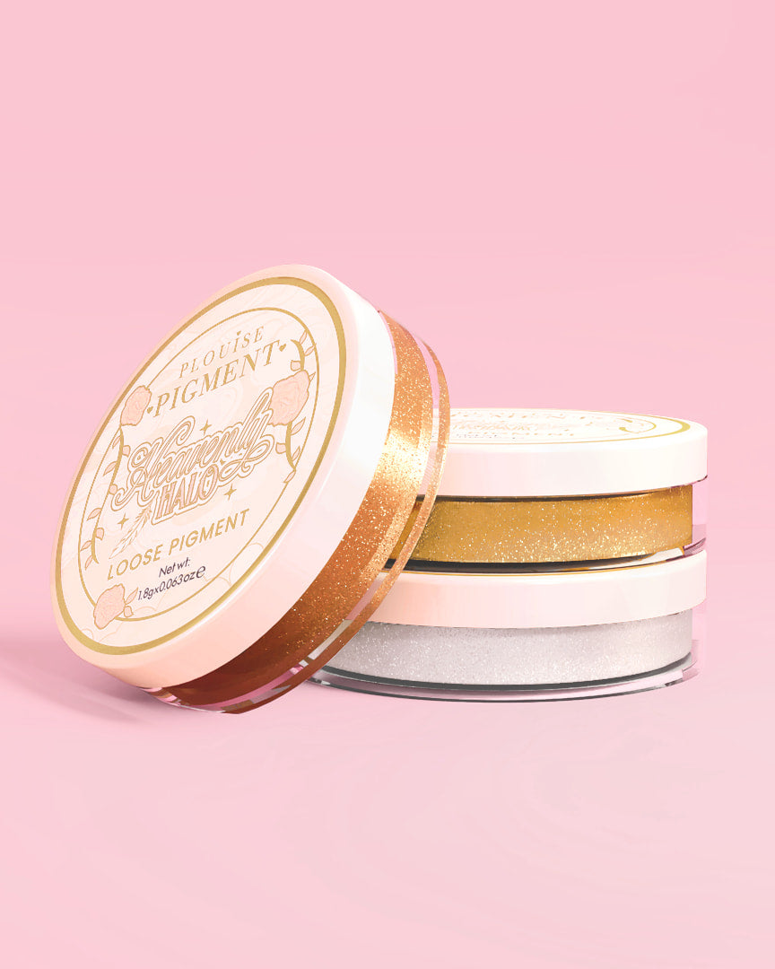 Tre badkar av P.Louise Secret Stardust löst glitter ögonskuggspigmentuppsättning