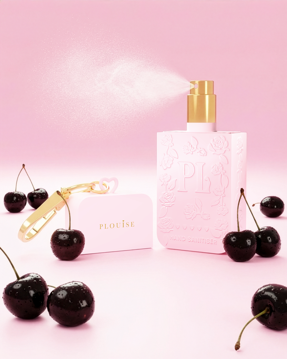 Rosa P.Louise handdesinfektionsspray i svart körsbär