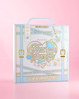 P.Louise blue raspberry Pack Your Shit And Go suitcase