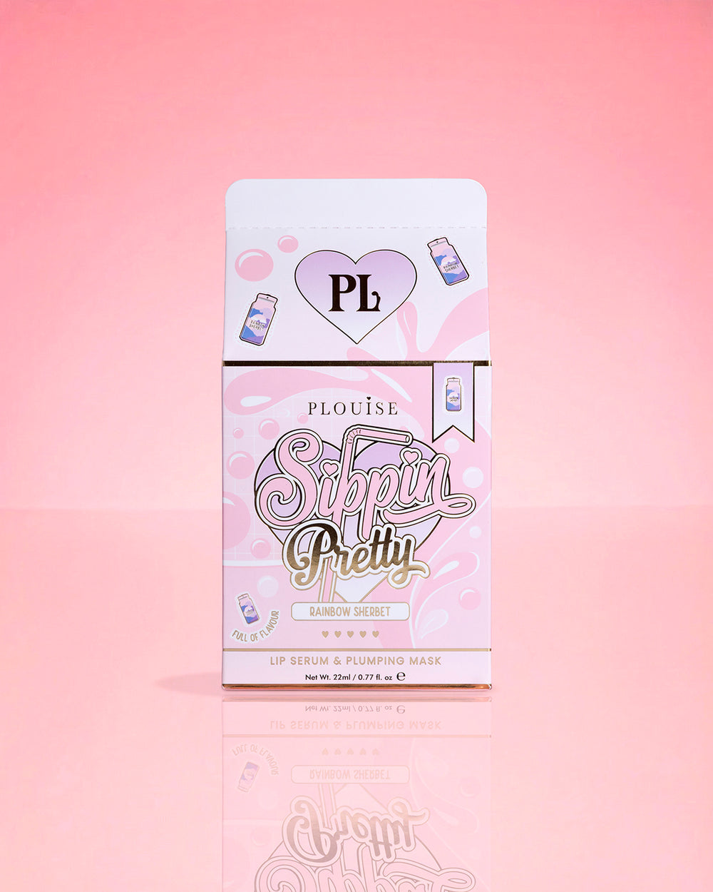P.Louise Sippin Pretty Peptide Lip Serum & Treatment Duo Rainbow Sherbet-förpackning