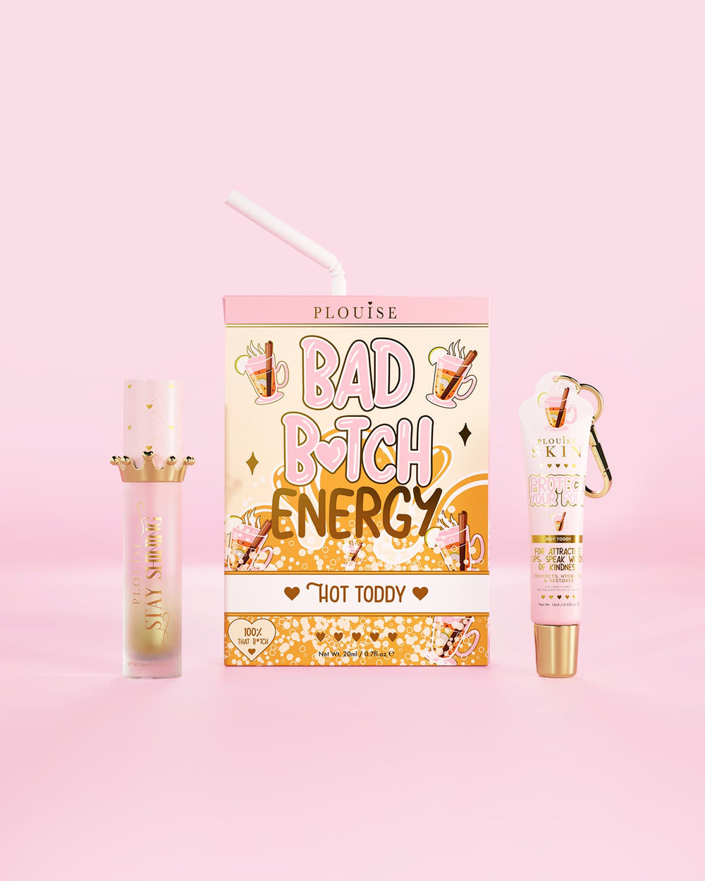 Bad Bitch Energy Lip Conditioner & Lip Oil Duo - Strawberry