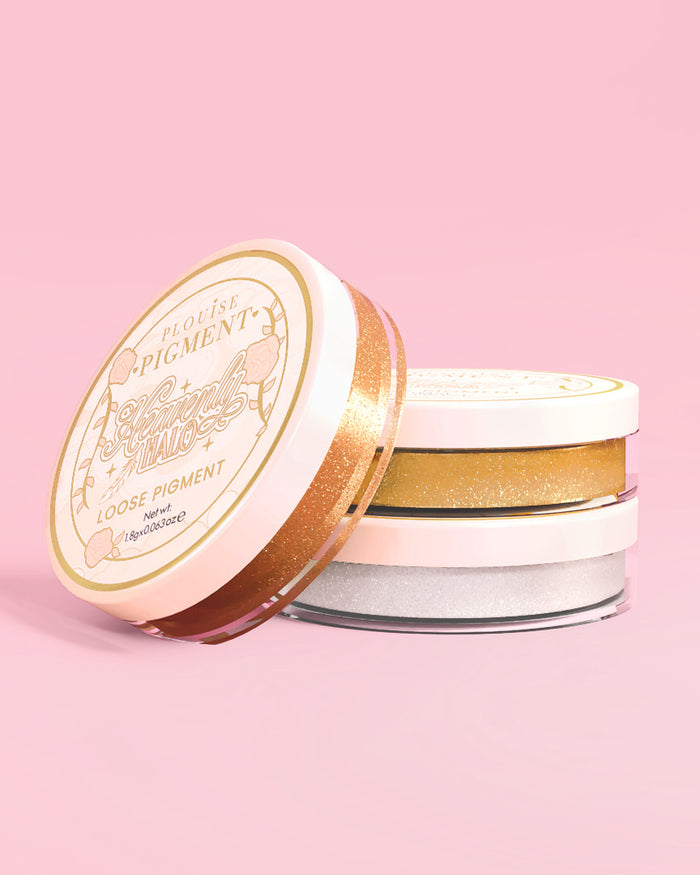 Tre badkar av P.Louise Secret Stardust löst glitter ögonskuggspigmentuppsättning