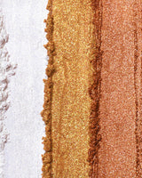 Närbild av swatches av P.Louise Secret Stardust lösa glitter ögonskuggspigment