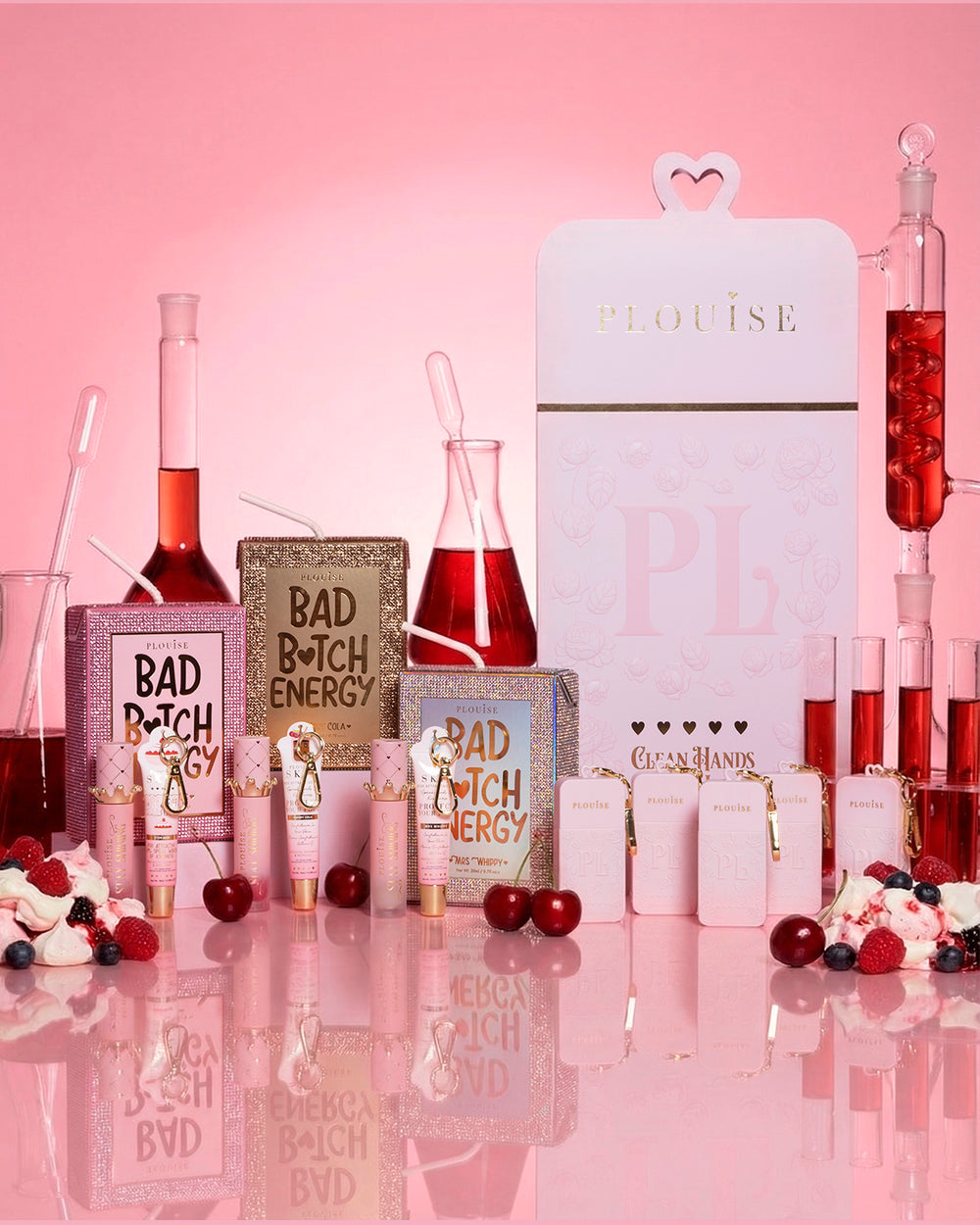 Crystal Lip Trio & Hand Sanitiser Spray PR presentset